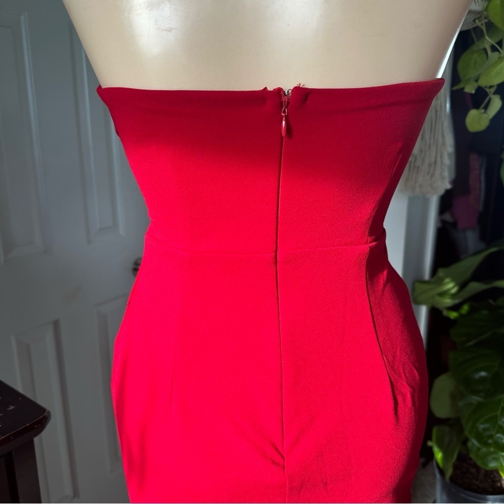 LULU’S DRAMATIC INTENT STRAPLESS CORSET BODYCON MINI DRESS - Picture 13 of 14